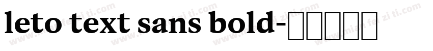 leto text sans bold字体转换